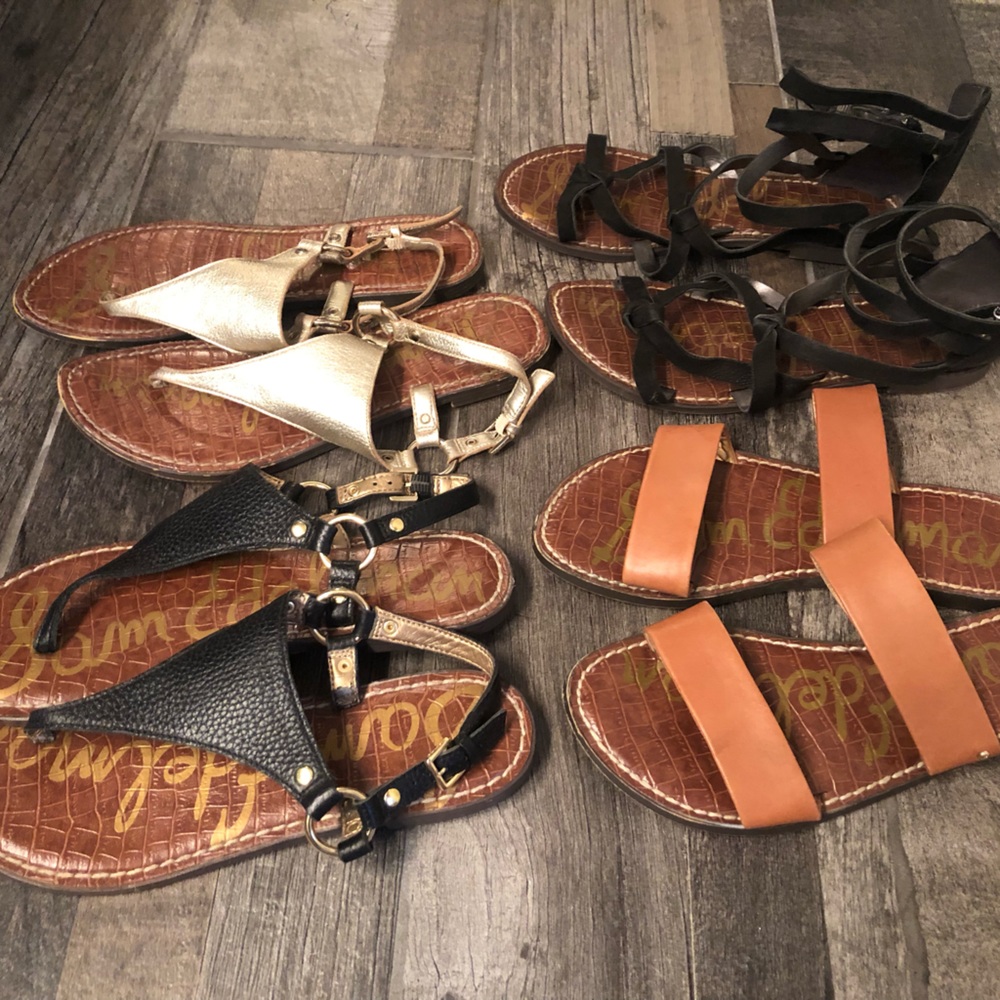 Lot of 4 pair Sam Edelman sandals sz 7.5